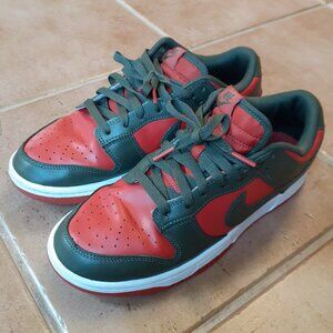 Size 8.5 Nike Dunk Low Cargo Khaki Mystic Red Sneakers DV0833-600